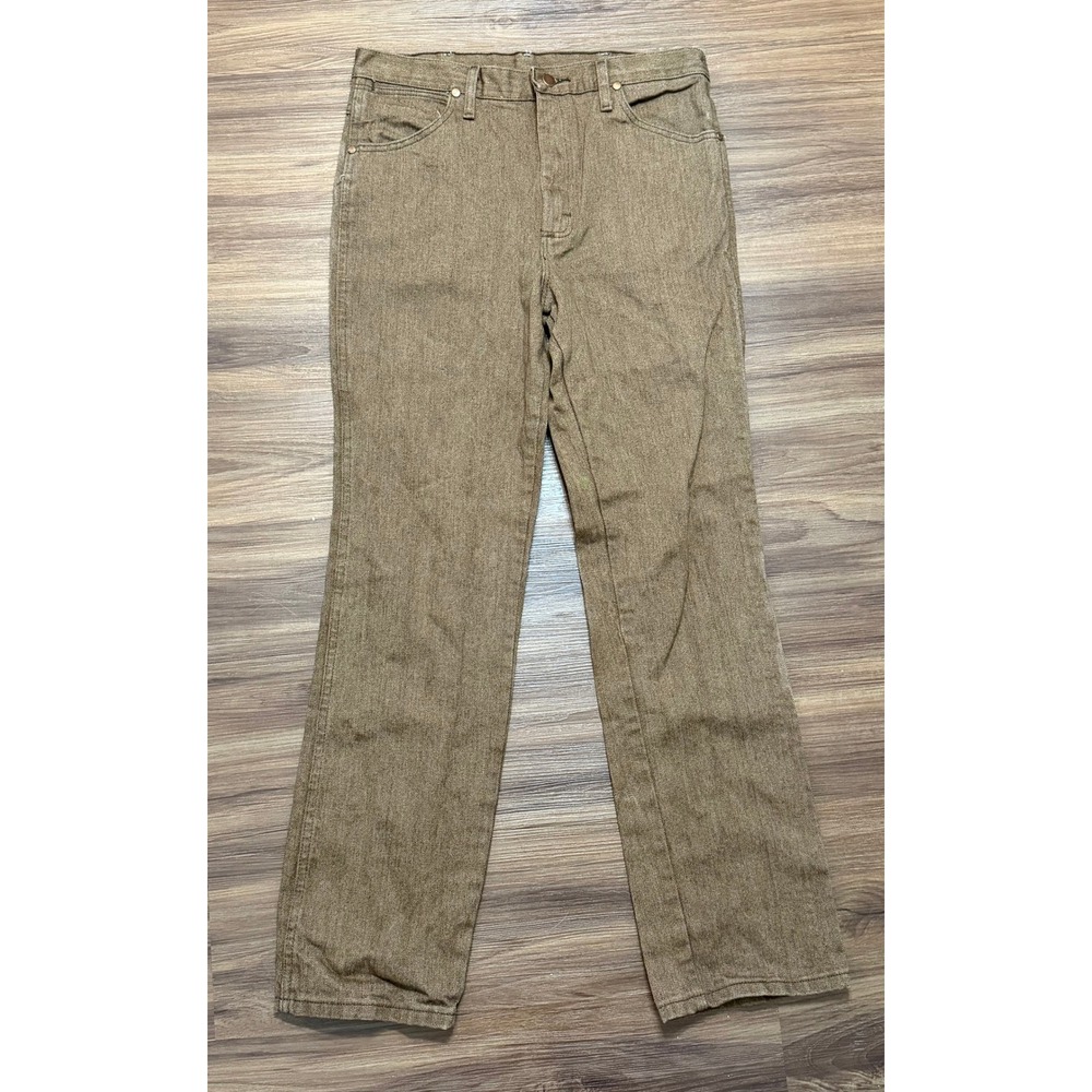 Wrangler Cowboy Cut Slim Fit Denim Jeans Black Whiskey (Brown) Mens Sz 32x32